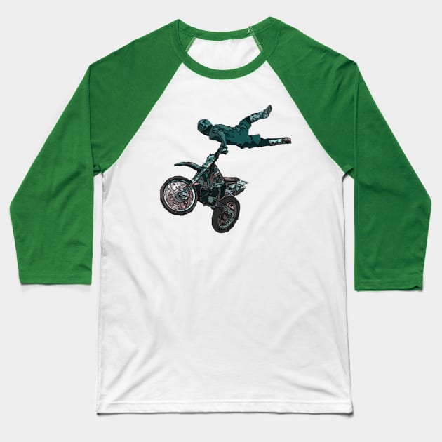 mx motocross Baseball T-Shirt by rickylabellevie